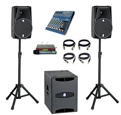 Комплект звукового оборудования для небольшого и среднего мероприятия. Подходит для события до 100 человек.